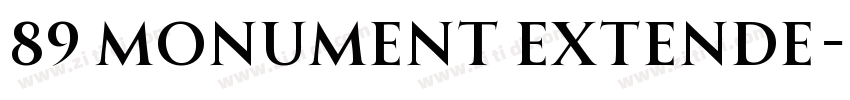 89 Monument Extende字体转换